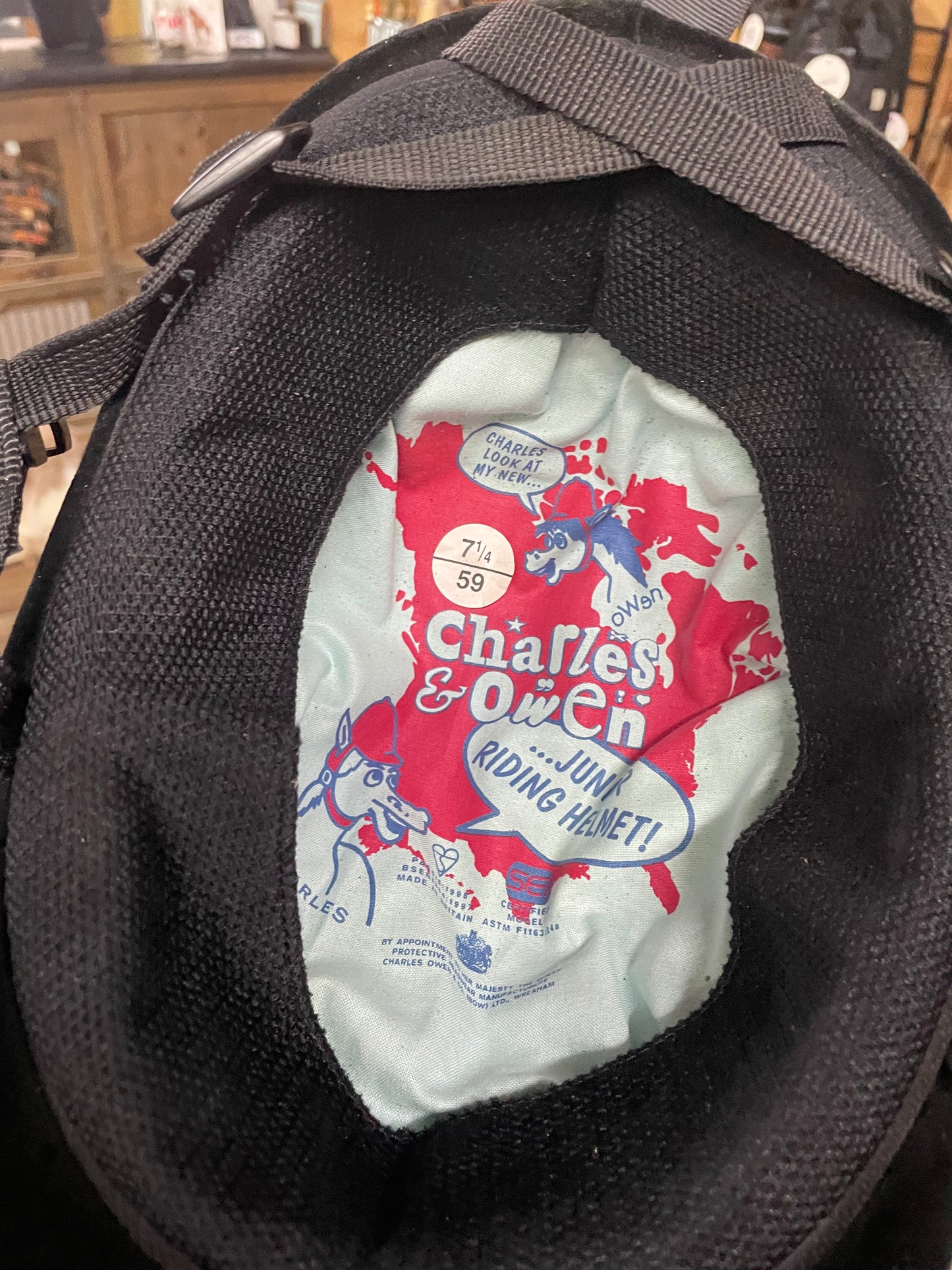 Charles & Owen Helmet Black Ridding Helmet