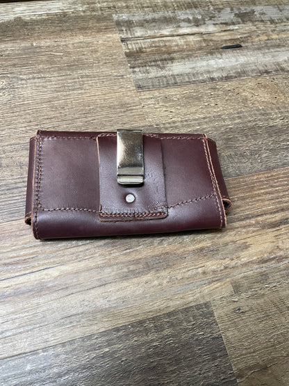 Amish Crafted Dark Brown Phone Case Genuine Leather 4x7