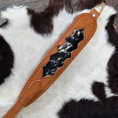Amish Hand Crafted Light Tan Brown Leather Gun Slings w/ Genuine Cowhide