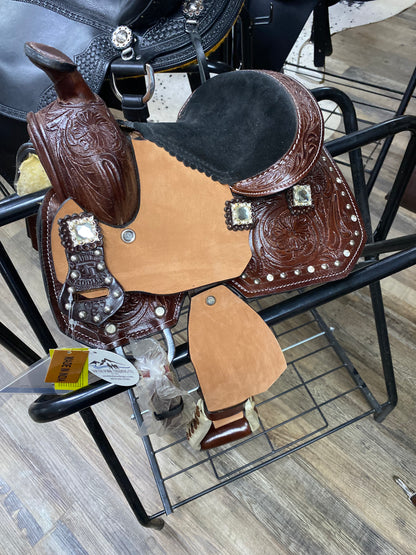 NEW 8” DOUBLE T SADDLERY Youth Show Saddle 0135