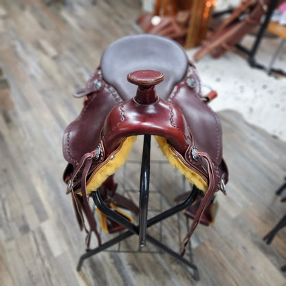 NEW SCHWARTZ Western Diamond Deluxe 16” Saddle w/ Matching Headstall & Pulling Collar Amish Crafted