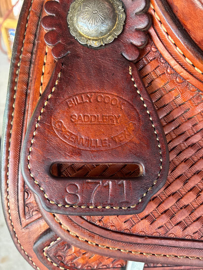 USED Original Billy Cook Maker 15”Western Saddle Stamped 8711