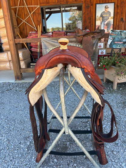 USED Original Billy Cook Maker 15”Western Saddle Stamped 8711