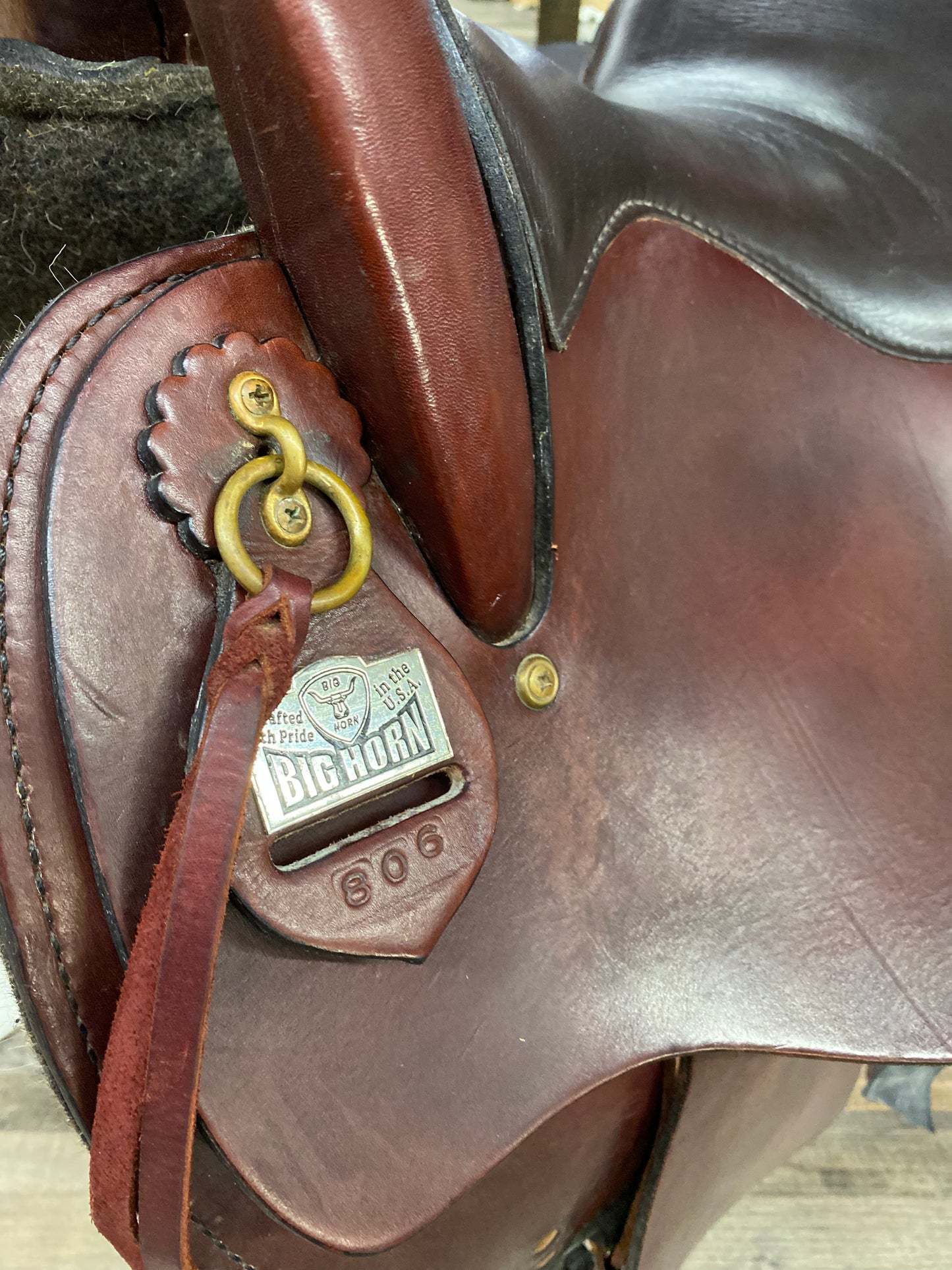USED 16" Big Horn Trail Saddle 5" Cantle Brown 806