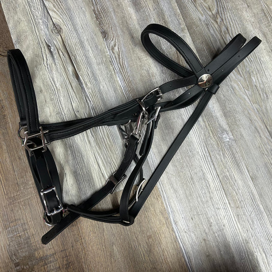 Black Beta Halter Bridle Amish Crafted