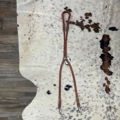 Light Brown Amish Made Leather Crupper All Leather Premium Addition Silver Hardware