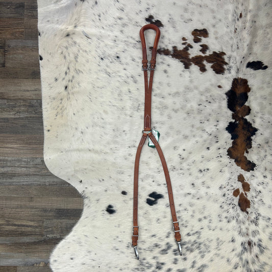 Light Brown Amish Made Leather Crupper All Leather Premium Addition Silver Hardware
