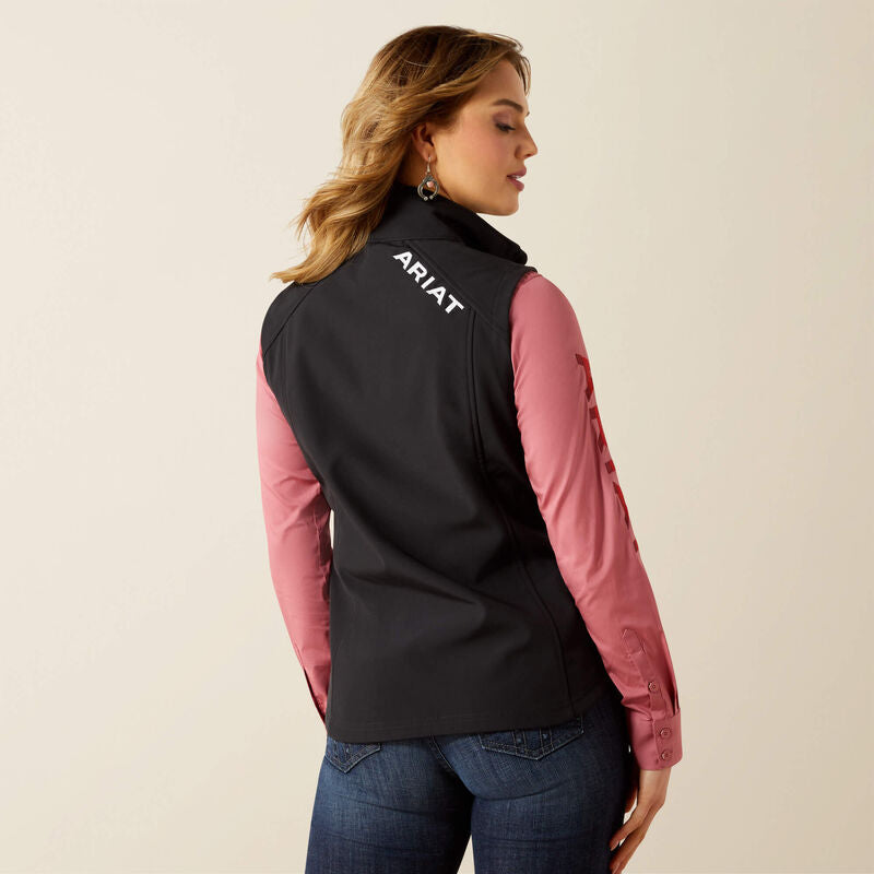 Ariat Womens Logo Softshell Black Vest