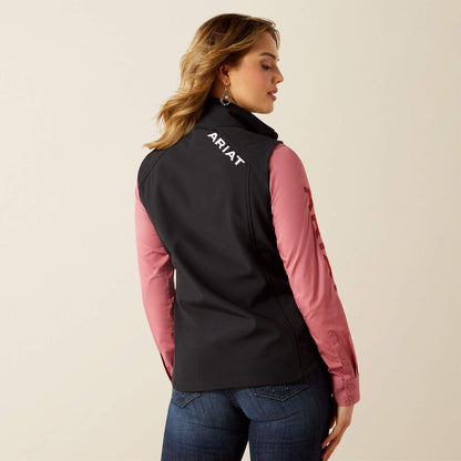 Ariat Womens Logo Softshell Black Vest