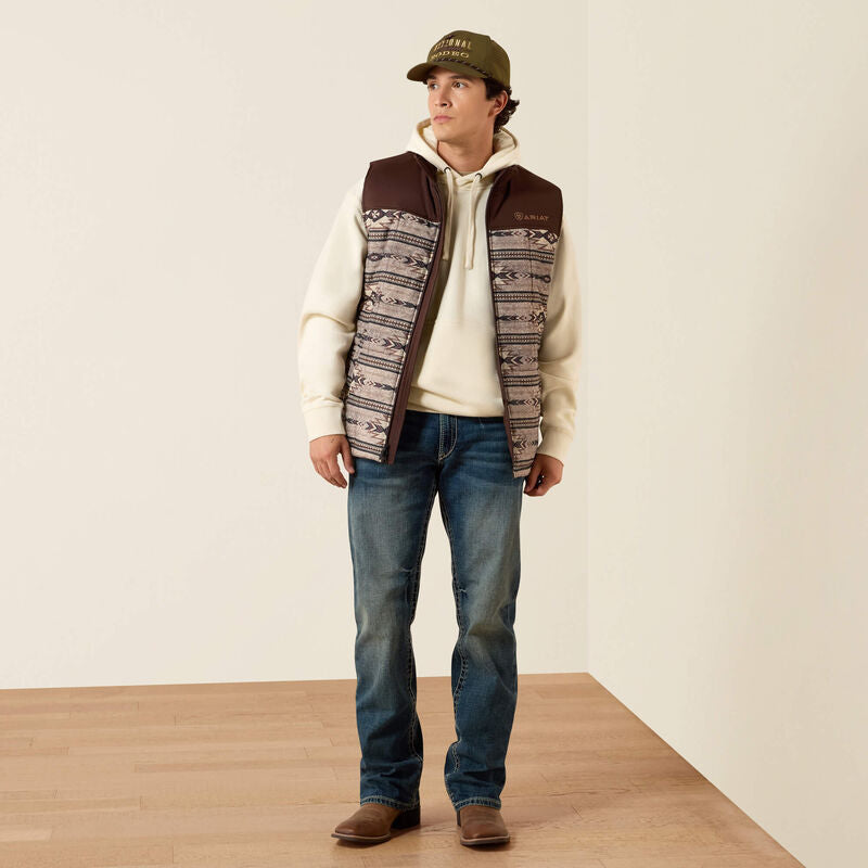 Ariat® Mens Crius Insulated Vest Concealed Carry TONAL SOUTHWEST|SILVER MINK HEATHER