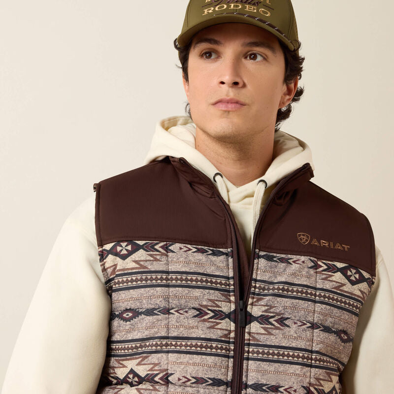 Ariat® Mens Crius Insulated Vest Concealed Carry TONAL SOUTHWEST|SILVER MINK HEATHER