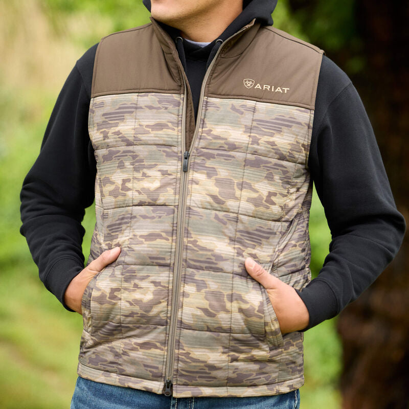Ariat® Mens Crius Insulated Vest Concealed WREN CAMO SERAPE