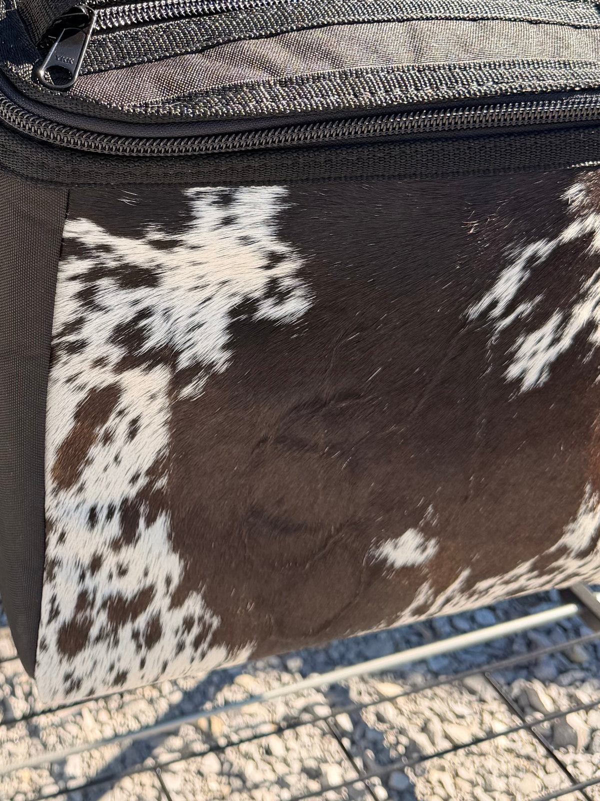 The Branded Lost Bull Amish Made Black Real COWHIDE Detachable Saddle Bags