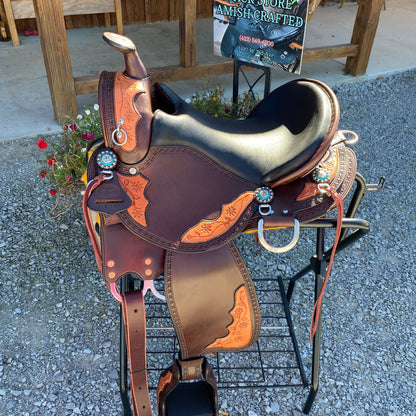 NEW Pre-Order Western Blossom Miller OLD TIMER Handcrafted Custom w/ Cheyanne Roll & Outlaw Diamonds Conchos