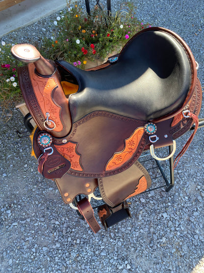 NEW Pre-Order Western Blossom Miller OLD TIMER Handcrafted Custom w/ Cheyanne Roll & Outlaw Diamonds Conchos