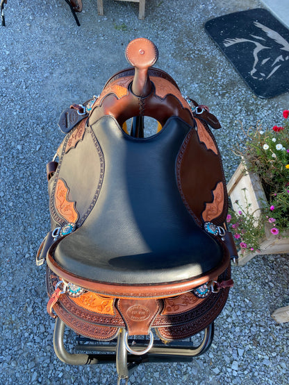 NEW Pre-Order Western Blossom Miller OLD TIMER Handcrafted Custom w/ Cheyanne Roll & Outlaw Diamonds Conchos