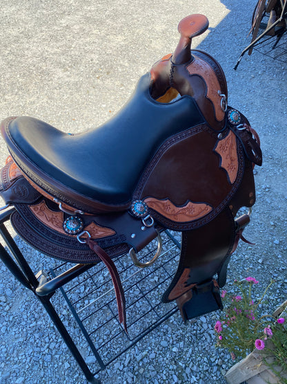 NEW Pre-Order Western Blossom Miller OLD TIMER Handcrafted Custom w/ Cheyanne Roll & Outlaw Diamonds Conchos