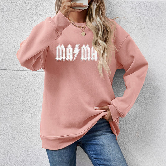 MAMA Graphic Dropped Shoulder Sweatshirt