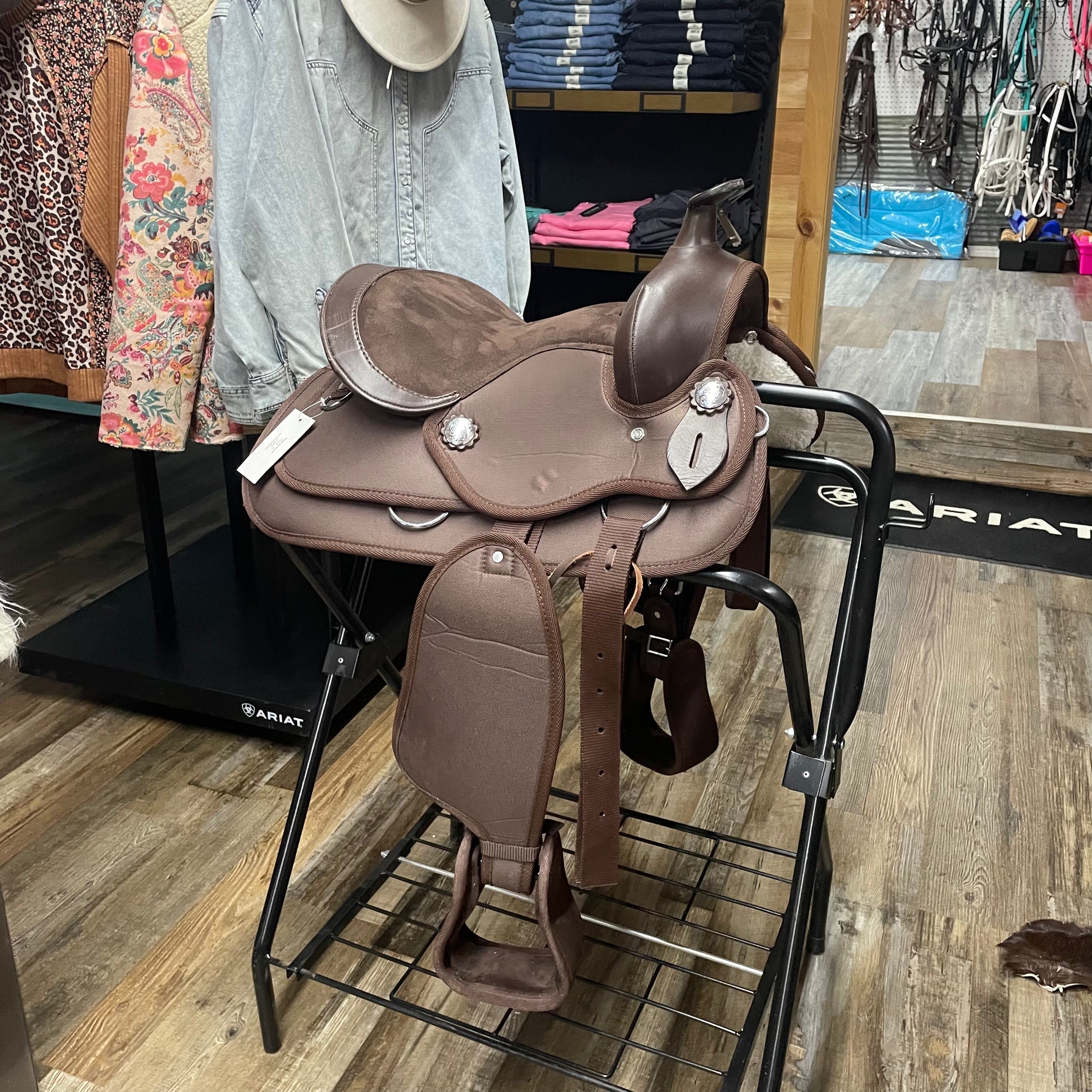 NEW 12” Synthetic Brown Youth Saddle