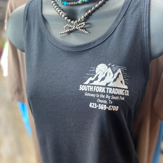 NEW Black & White South Fork Trading Co Tank Top 