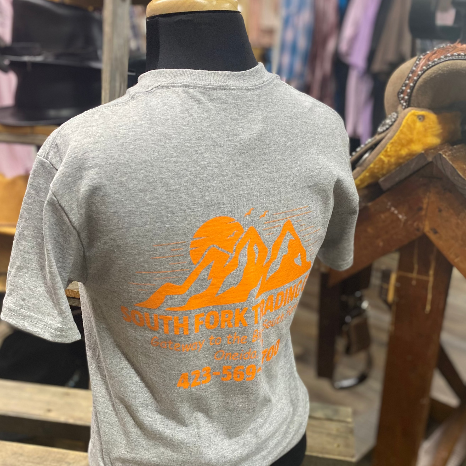 NEW Gray & Orange South Fork Trading Co - Adult Unisex Tee