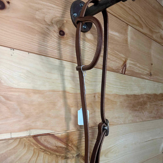 New Amish Made Plain Leather One-Ear Headstall Light Brown
