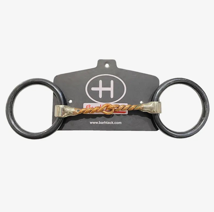O Ring Twisted Copper Wire Snaffle Bit