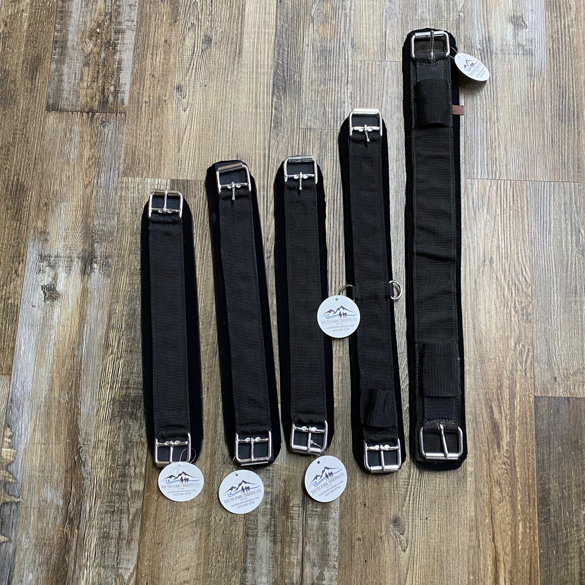 PONY GIRTH AMISH CRAFTED Black Felt Lined Western Pony GIRTH Cinch w/ Roller Buckle