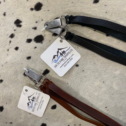 Pair Of Saddle Clip & D Ring Saddle String 28 inches Long Brown, or Black Amish Crafted