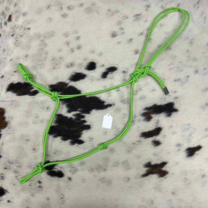 Quality Nylon Rope Halter Lime Green