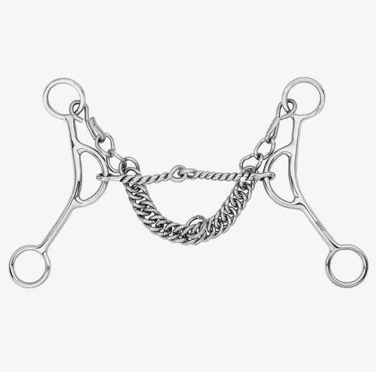 Single Jointed Twisted Wire w/ Curb Chain & Hooks