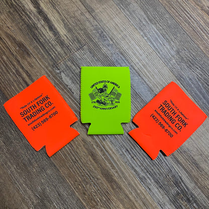 South Fork Trading Co 250th Anniversary Neon Foam Can Koozies