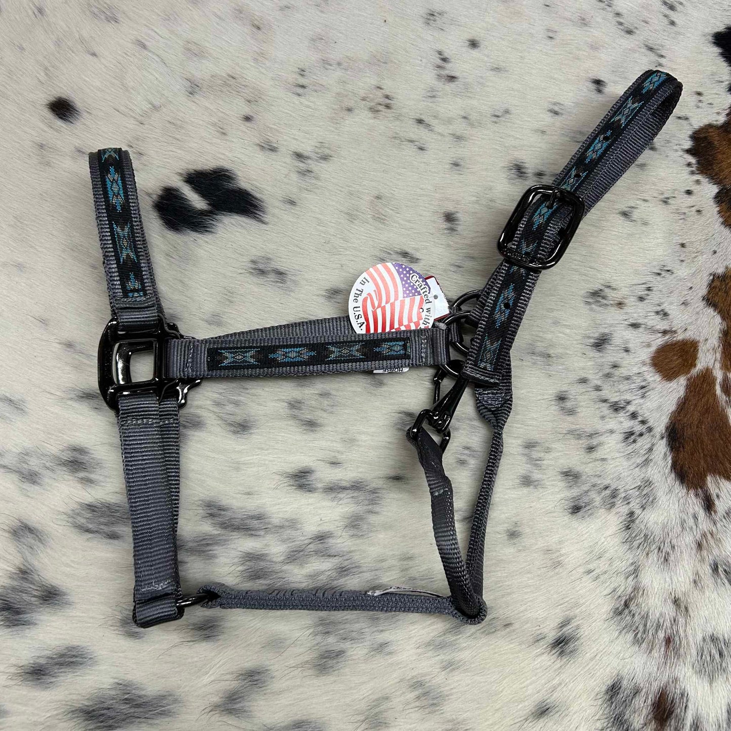 Southwestern Design Nylon Adjustable Horse Halter w/ Snap