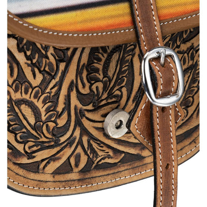 Ashlyn Tough 1 Tooled Leather Antique Serape Saddle Bags