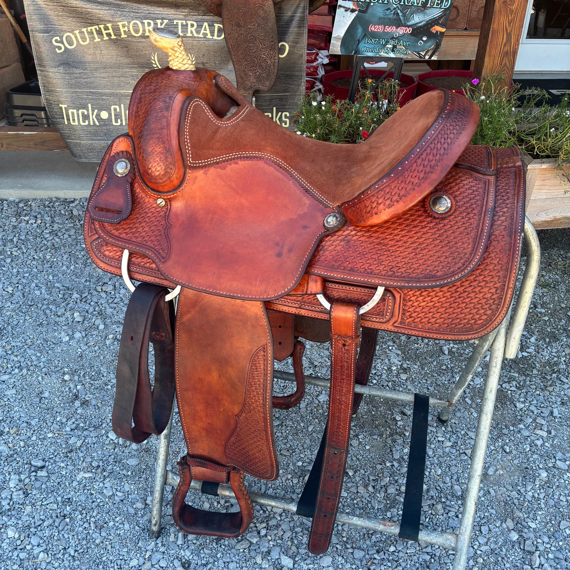 USED Original Billy Cook Maker 15”Western Saddle Stamped 8711