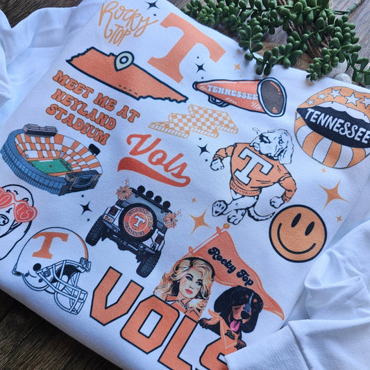 VOLS Tennessee Crew Neck Collage