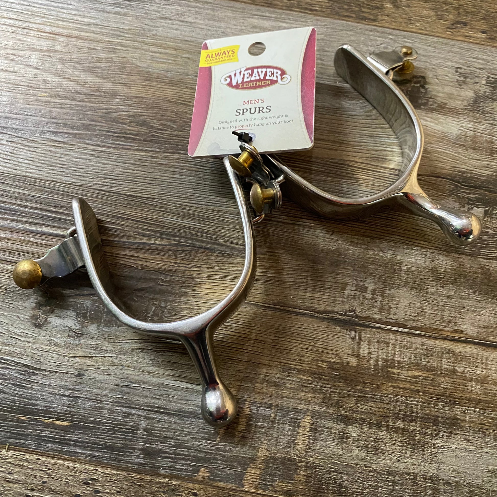 Weaver Mens 2" Shank Rowel Spurs Blunt End