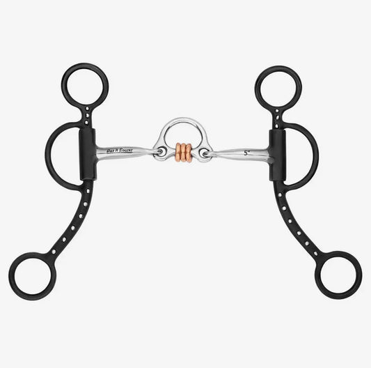 Western Antiqued Dot Shank Bit w/ Copper Roller