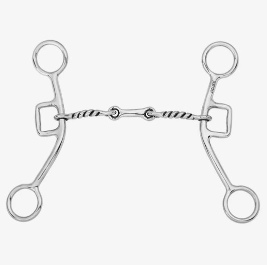 Western Gag Bit Twisted Wire Dogbone Stainless Steel