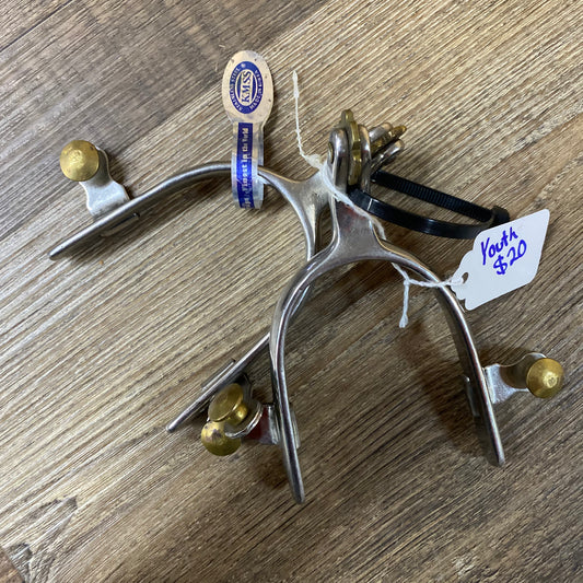 YOUTH Preloved/Old Stock 2" Shank Rowel Spurs