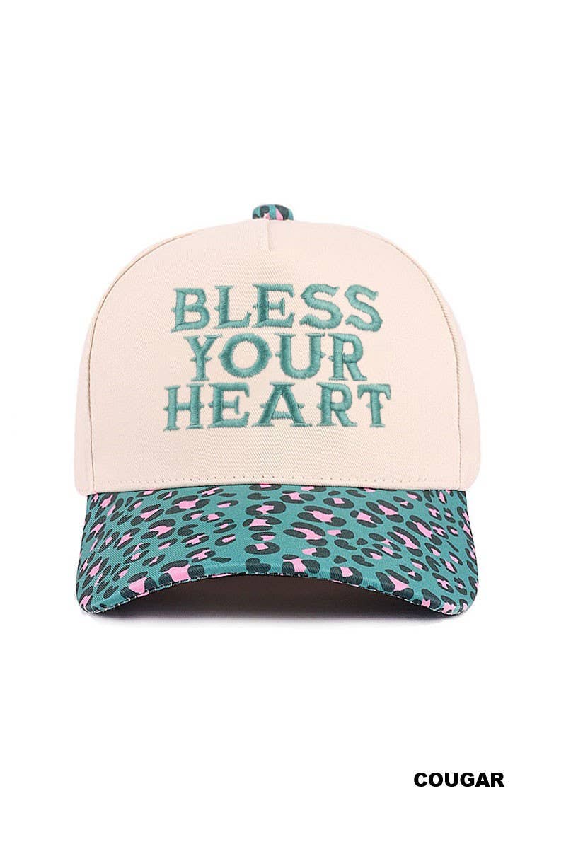 Bless Your Heart Two Tone Canvas Cotton Cap: CAMO