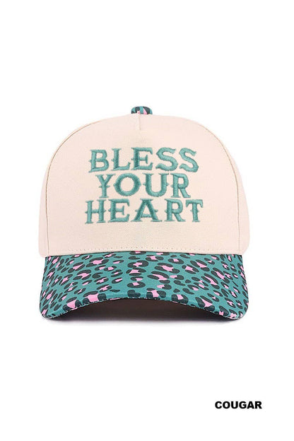 Bless Your Heart Two Tone Canvas Cotton Cap: CAMO