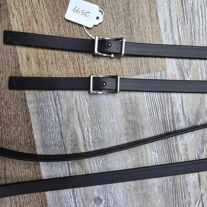 Amish Crafted Biothane Split Reins - Black