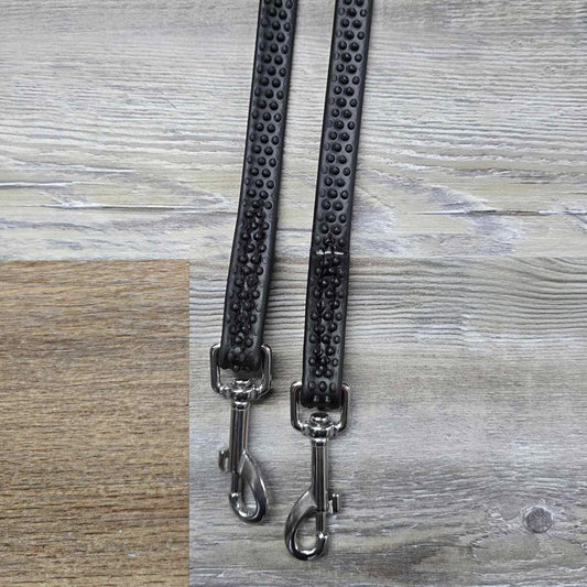 Amish Crafted Rubber Sure Grip Split Reins Black