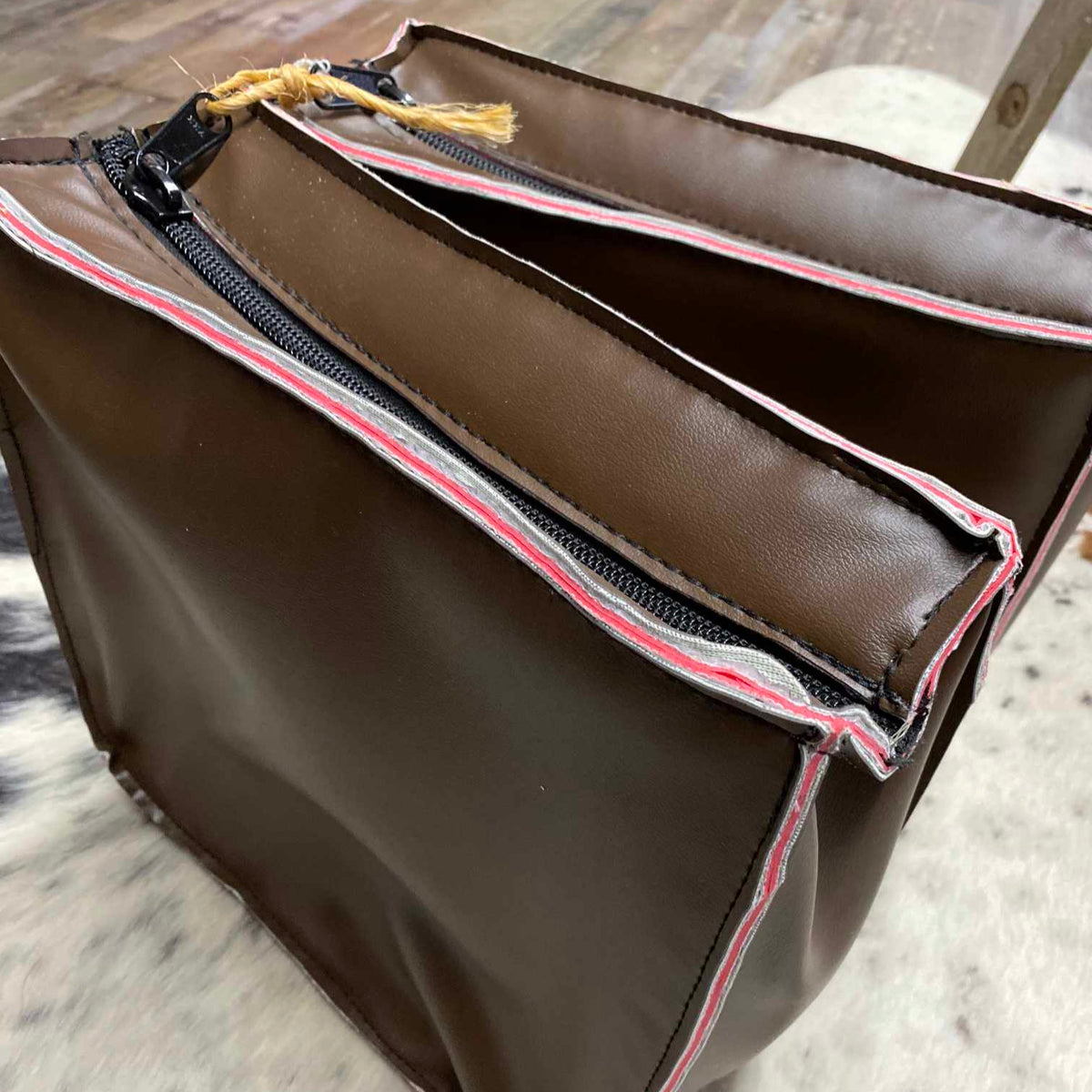 Amish Made Gray Insulated Saddle Bags