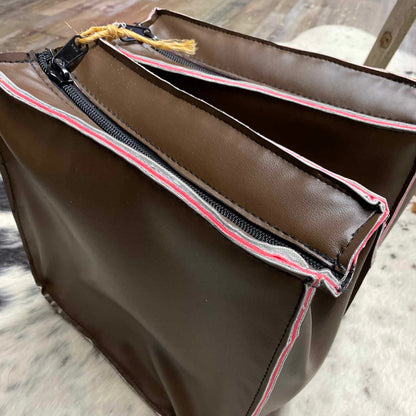 Amish Made Gray Insulated Saddle Bags