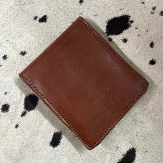 Amish Made Mens Brown Leather Wallet