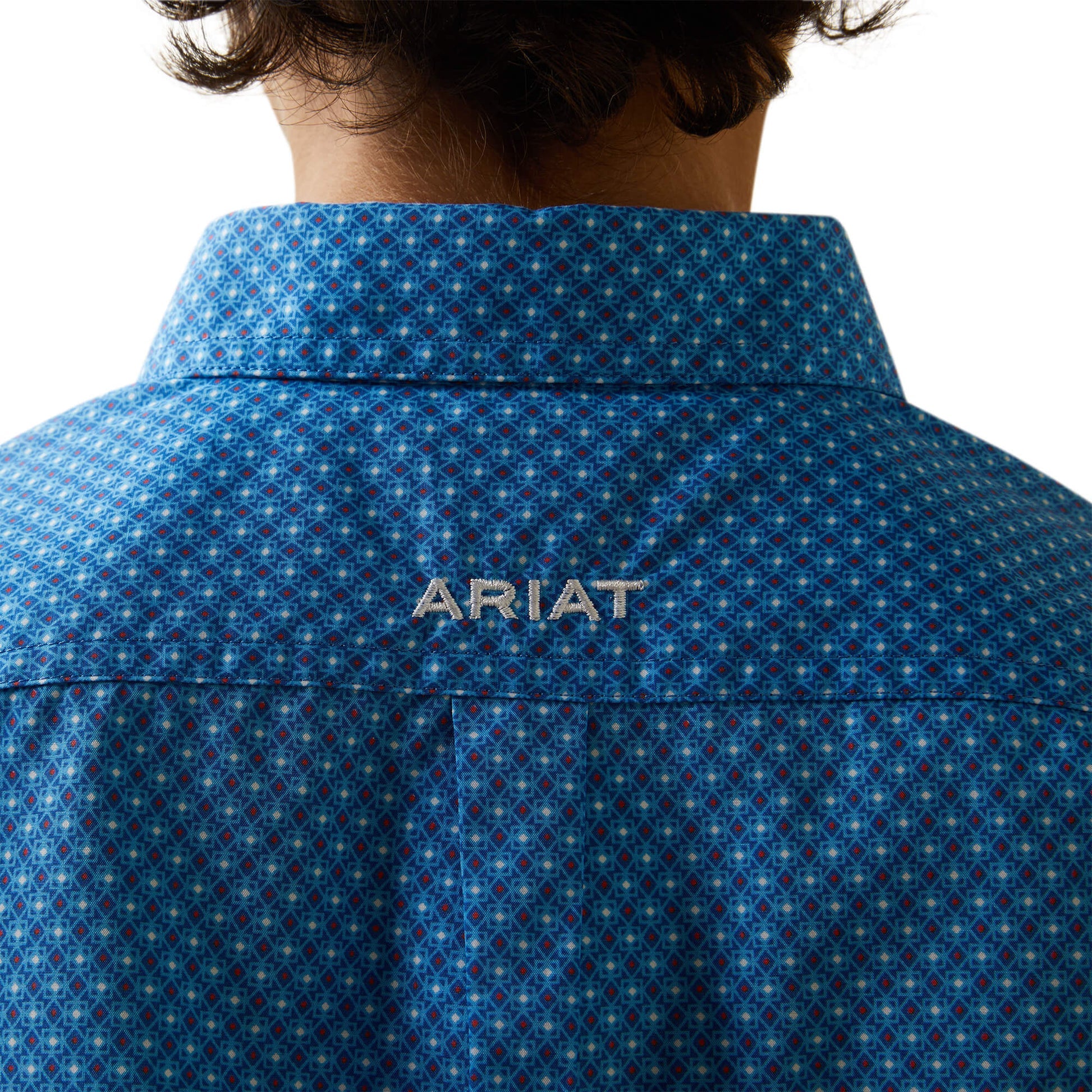 ariat lloyd long sleeve boys snap shirt in blue