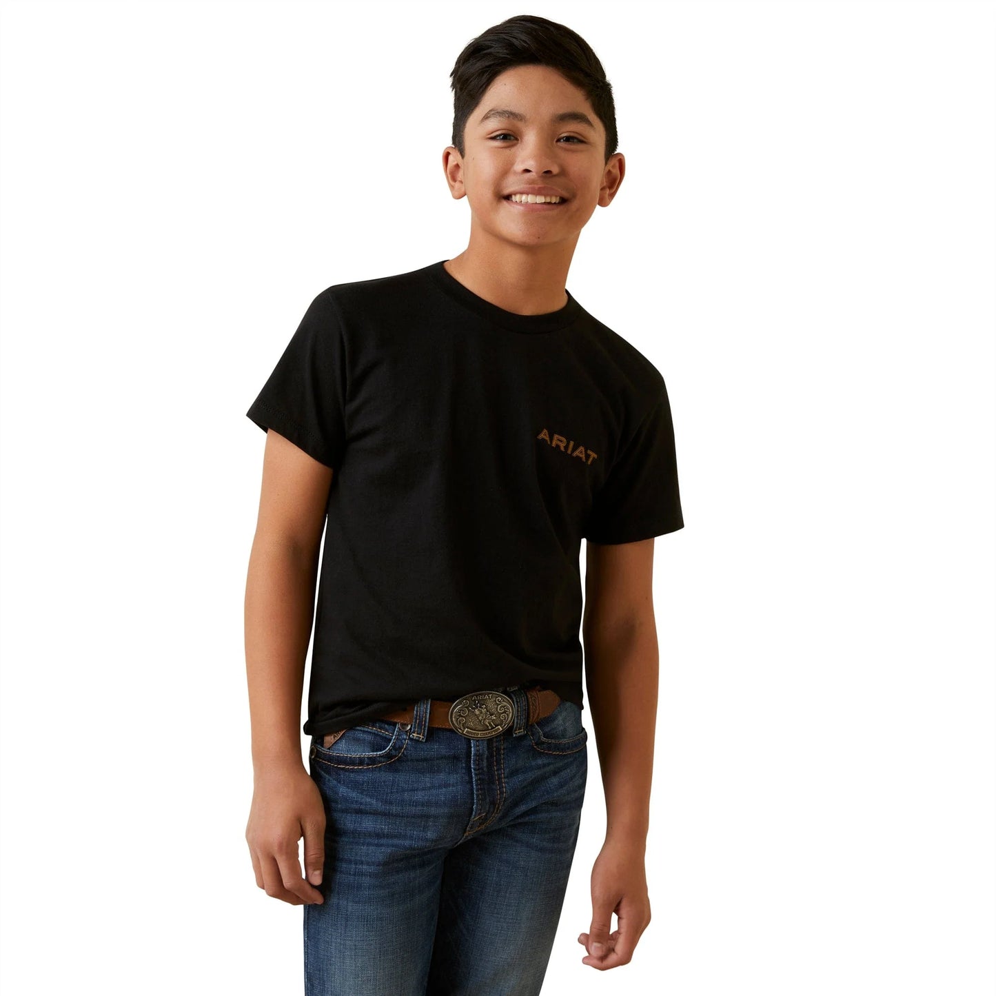 Ariat Boys Shield LD Stitch SS T-Shirt Black