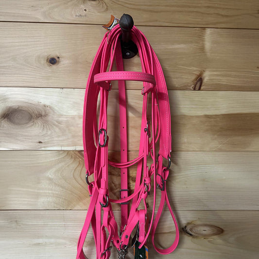 Biothane Bridle & Breast Strap Combo Pink